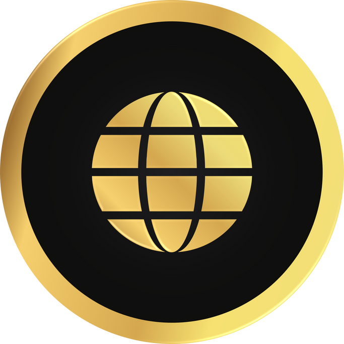 Gold Internet Icon